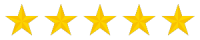 Custom Window Treatments & Retractable Awnings in Santa Rosa, CA A row of five yellow stars against a black background.